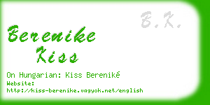 berenike kiss business card